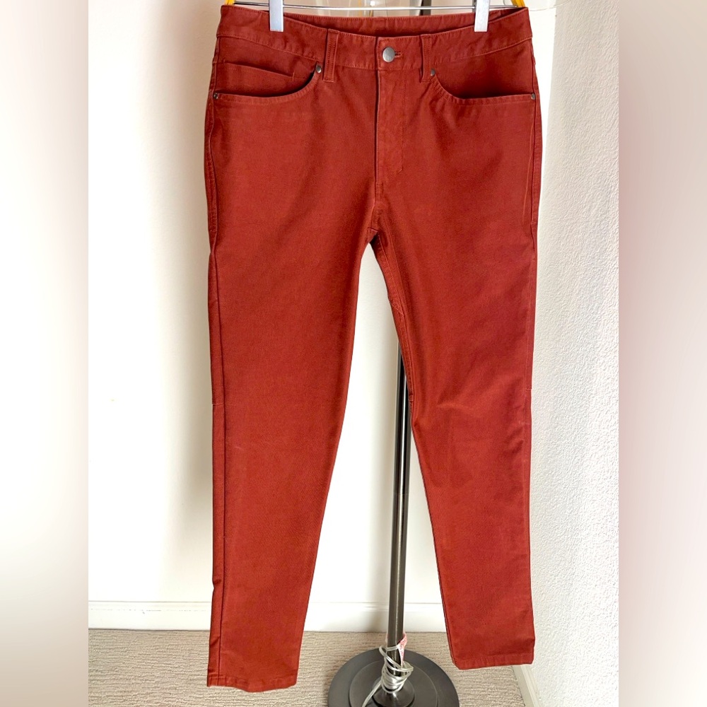 Lululemon Utilitech ABC Skinny Stretch Pants, Men, Red Performance M5AD0S
